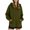 Army Green, variant on Women's Drawstring Hooded Sweatshirt Dressy V Neck Solid Color Fall Pullovers Oversized Casual Side Split Hem Long Sleeve Hoodies with Pockets XXL