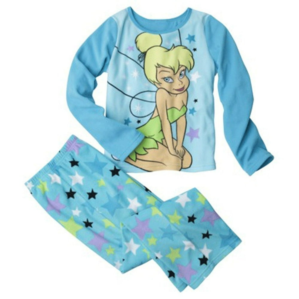 Tinker Bell Disney Tinkerbell Girls 2pc Microfleece Stars Pajamas (4