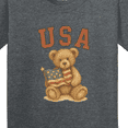 thumbnail image 4 of Inktastic Patriotic USA Teddy Bear with American Flag Youth T-Shirt, 4 of 5