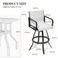thumbnail image 2 of Crestlive Products White Outdoor Aluminum All-Weather Swivel Patio Bar Stools (Set of 2), 2 of 5