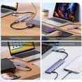 thumbnail image 6 of AUBEAMTO Aluminum 7 in 1 USB-A/USB-C Hub with USB 3.0, 4*USB 2.0,2*USB-C Ports for MacBook Pro Air and More Devices, 6 of 9