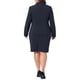 thumbnail image 3 of Conjunto de traje de blazer y falda lápiz de dos piezas de talla grande Agnes Orinda con solapa muesca y botones 3X azul marino, 3 of 6