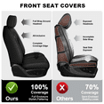 thumbnail image 5 of DIKSOAKR Car Seat Covers Front Seats for Hyundai Palisade 2020-2025 Waterproof Leather Seat Covers Cushion Comfort Car Seat Protector Compatible Airbag Black,Front Set(2 Seats), 5 of 9