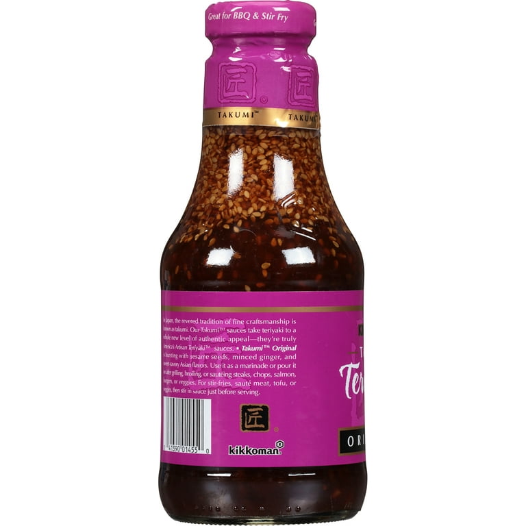2 pack) Kikkoman Takumi Teriyaki Sauce Original, 20.5 oz Glass