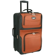 Travel Select® Amsterdam — 25" Check-In Medium Rolling Suitcase Luggage Expandable Lightweight Travel Bag Orange