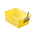 thumbnail image 4 of Cat Open Top Cat Litter Tray Pet Bedpan Portable Heighten Semi Enclosed Pet Litter Pan for Small Medium Large Cats Yellow, 4 of 7