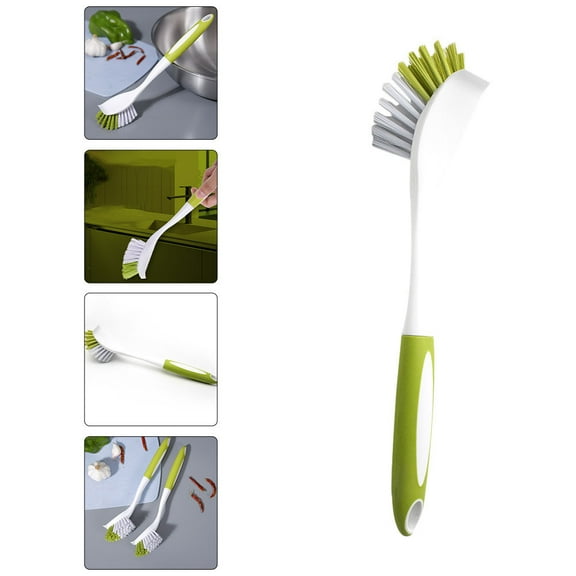 NIYANGLE Handheld Dishwashing Brush Green 1Pcs 11.8In Home Use