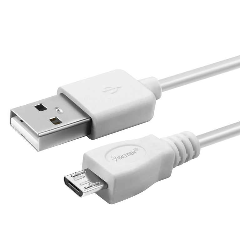 manguera Tacón Abierto 10' 3M White Micro USB Data Sync Charging Cable by Insten for Android  Smartphone Cell Phone Universal 10FT - Walmart.com