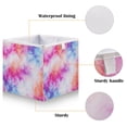 thumbnail image 3 of Foldable Fabric Storage Bin Home Cubes Clothing Organizer Bins Large Collapsible Box Basket for Home Organizer Pink and Blue Tie-dye Pattern, 3 of 7