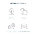 thumbnail image 6 of Gerber Baby Boy or Girl Gender Neutral Long Sleeve Gowns, 4-Pack, Preemie - 0/6 Months, 6 of 6