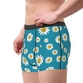 thumbnail image 3 of Wukai Daisies Flowers Print Men’s Underwear Breathable Boxer Briefs,&nbsp;Moisture Wicking & Breathable-Small, 3 of 7