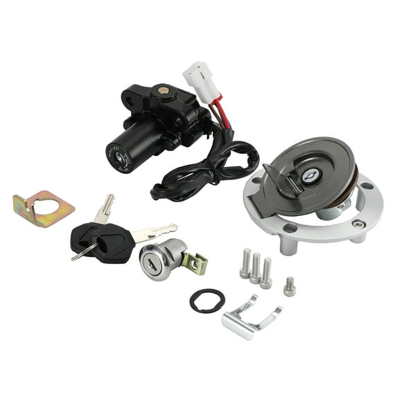 Ignition Key Switch Tank Cap Seat Lock Set For Yamaha YZF R1 2004-2014, YZF R6 2006-2016