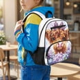 thumbnail image 3 of Jeiento Highland Cow 13.5 Inch Kids Backpack for Toddler Preschool, Lightweight School Bag for Boys 2-5, Bookbag with Adjustable Shoulder Straps, 3 of 7