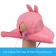 thumbnail image 3 of REDESS Gorro de nailon UPF 50 para niños pequeños, niños y niñas de 2 a 10 años,Bunny Pink, 3 of 9