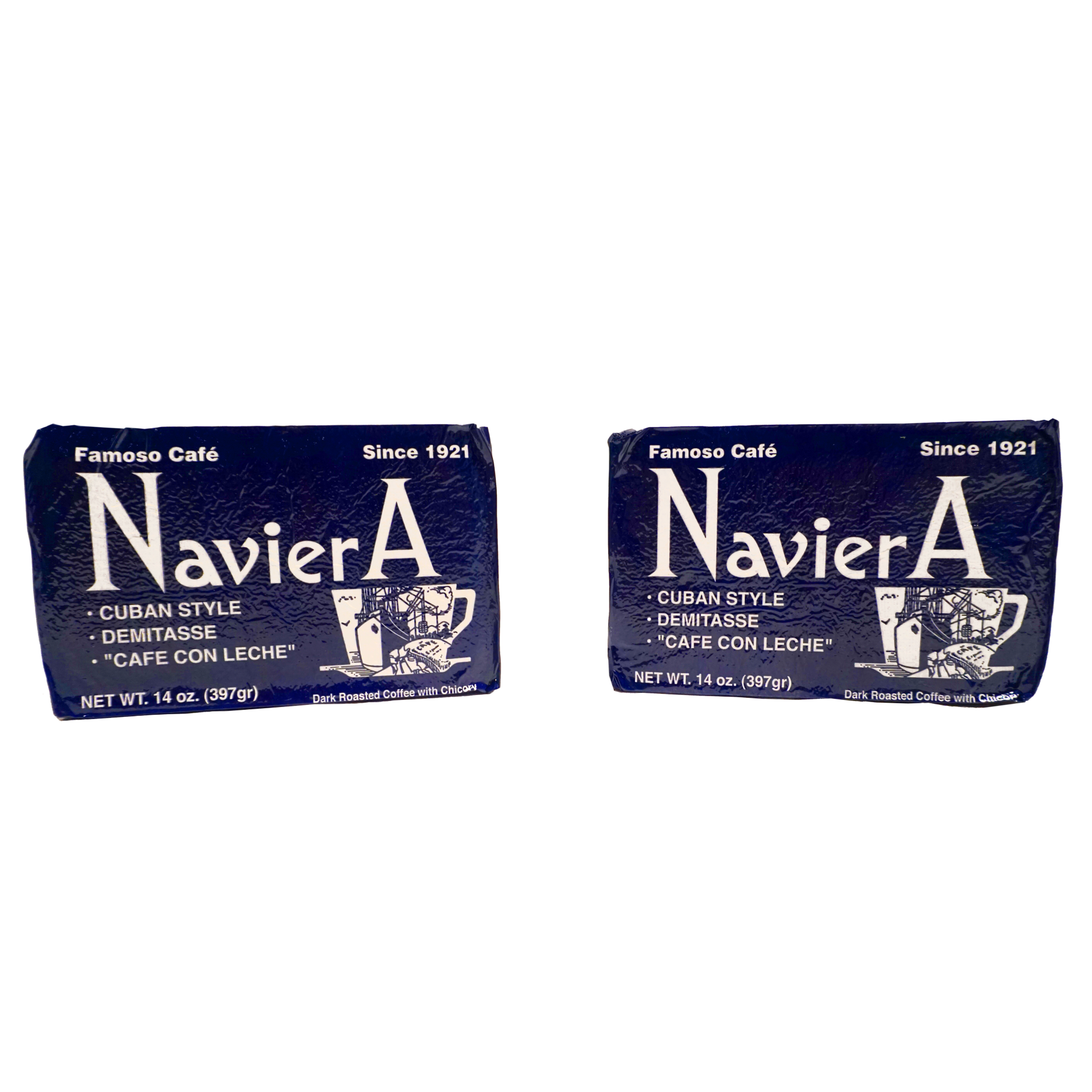 Naviera Brand Cuban Style Dark Roasted Coffee - Two Pack (2 x 14 oz)!