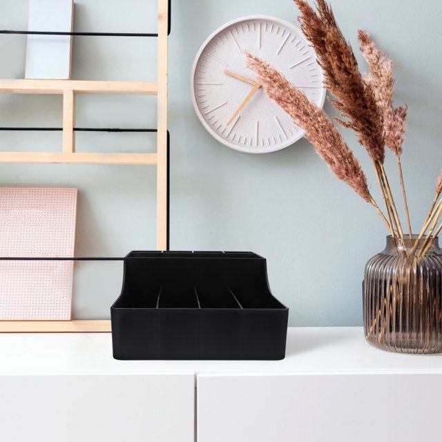 unbranded Organizador De Sobremesa Para Bolsitas De Té Y En Plástico Negro