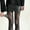 BLACK, variant on Women's Patterned Fishnet Tights High Waist Pantyhose Floral Stockings