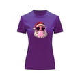 thumbnail image 2 of Playera Blusa Con Estampado De Santa Fashion Con Lentes Y Chicle Ropa De Mujer Color Morado Talla Grande Marca Emil SaEs, 2 of 4