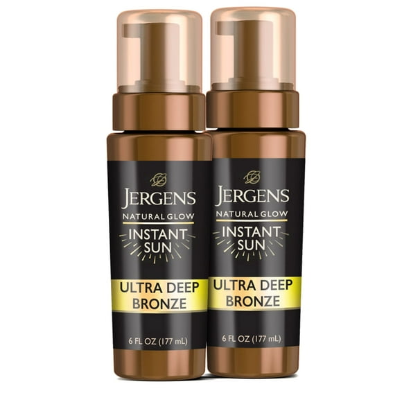 Mousse solar instantáneo Self Tanner Jergens Natural Glow, 180 ml, 2 unidades