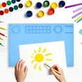 thumbnail image 2 of Musbetu 1 Set Painting Mat Waterproof Elasticity Foldable Anti-scratch DIY Silicone Grooved Design Drawing Pad School Accessory, 2 of 7