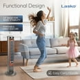 thumbnail image 4 of Lasko 42" Wind Curve Tower Fan with Nighttime Setting, Timer and Remote, Gray/Brown, T42954, 4 of 12