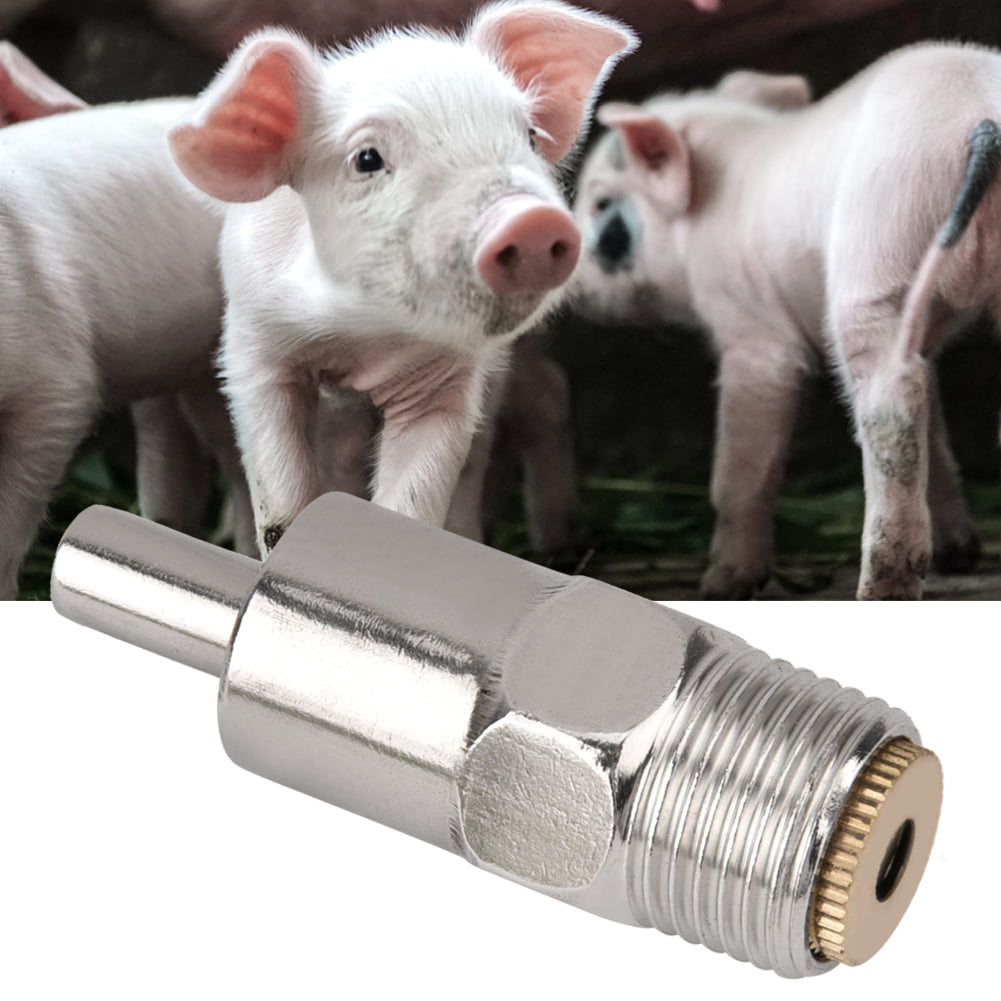 5PCS Stainless Steel Nipple Drinker Waterer for Cow Cattle Horse Pig