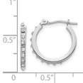 thumbnail image 3 of 14k White Gold Hinged Hoop Earrings, 3 of 3