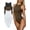 Black Coffee White, variant on Women's 3 Piece Bodysuits Sexy Ribbed One Piece Sleeveless Halter Neck Bodysuits