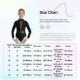 thumbnail image 7 of YUUMIN Kids Girls Long Sleeve Ballet Dance Leotard Mock Neck Rhinestones Dance Bodysuit Gymnastics White 12, 7 of 7