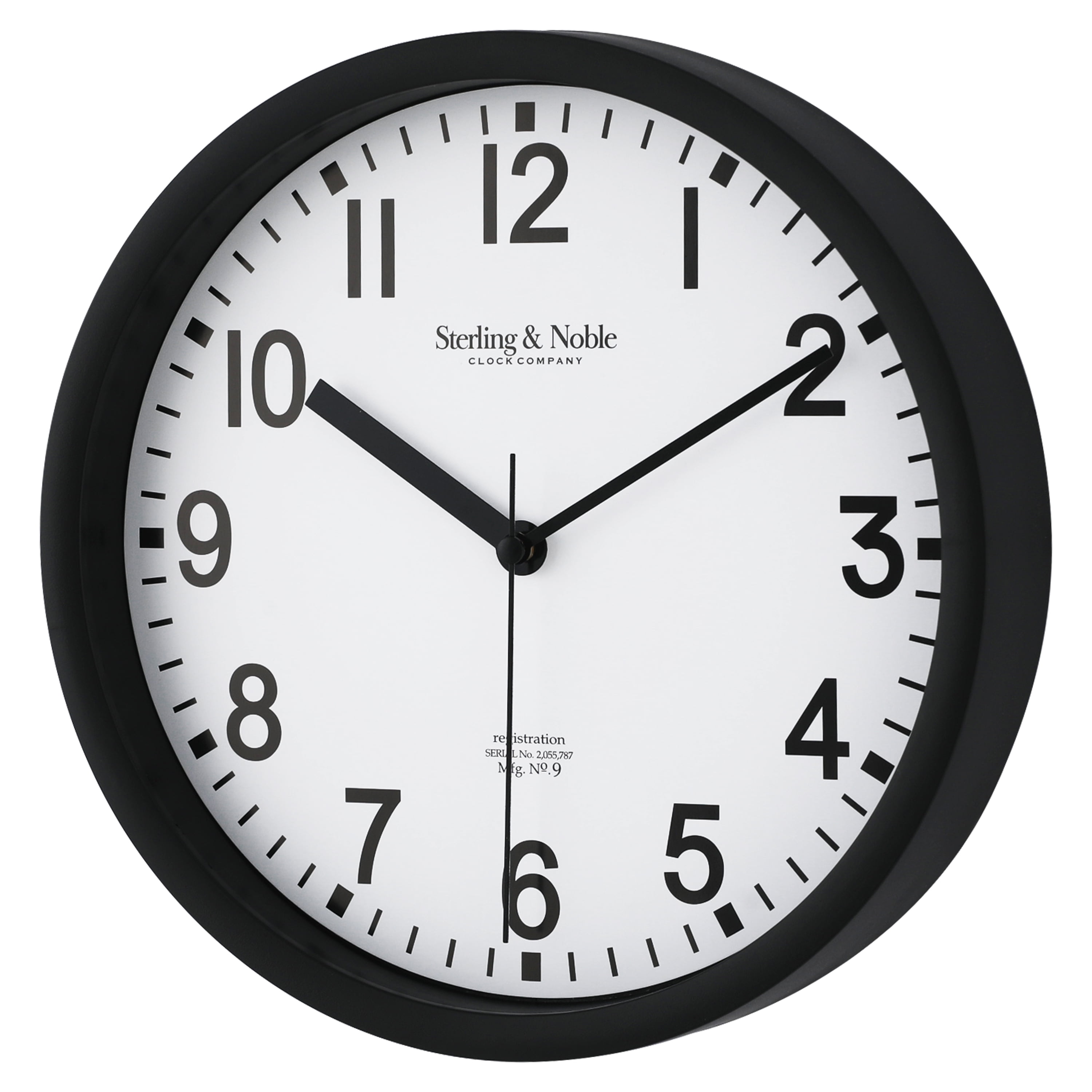 Mainstays Basic Indoor 8.78 Red Analog Round Modern Wall Clock 
