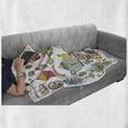thumbnail image 6 of Tea Party Soft Flannel Fleece Throw Blanket, Coffee and Dessert Cupcake Bagel Doughnut Baked and Sweets Cinnamon Teapot, Cozy Plush for Indoor and Outdoor Use, 50" x 60", Multicolor, by Ambesonne, 6 of 6