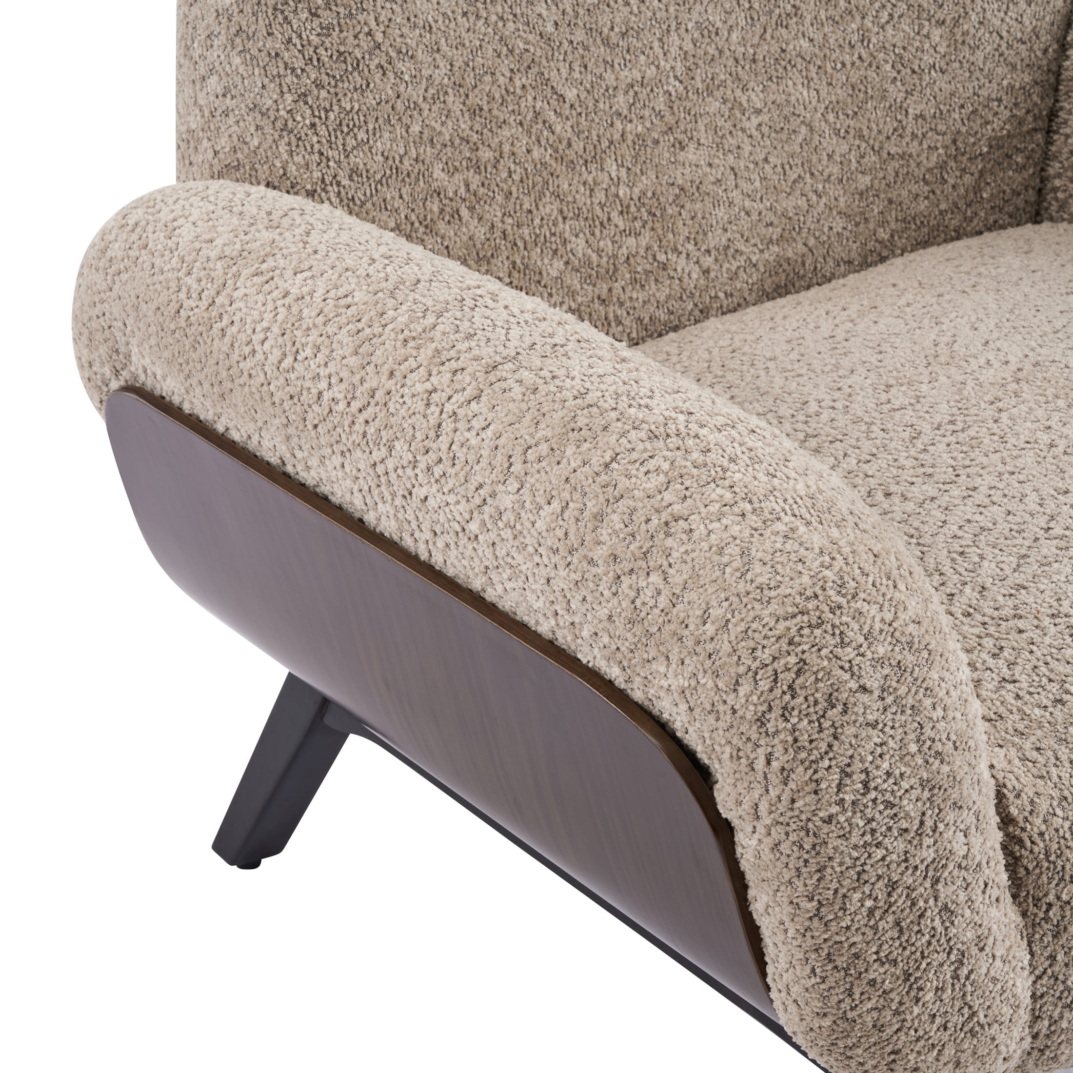 Christopher Knight Home Accent Armchair with Wrap-Around Backrest, Solid Wood Frame, Light Camel, Set of 2