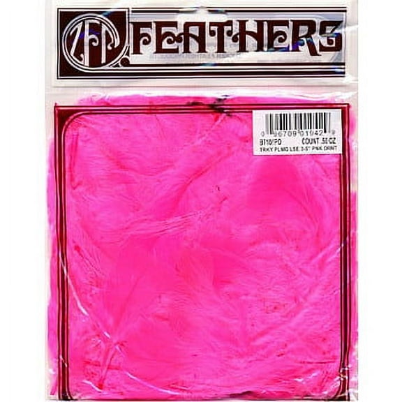 Turkey Plumage Feathers .5 Ounces-pink O