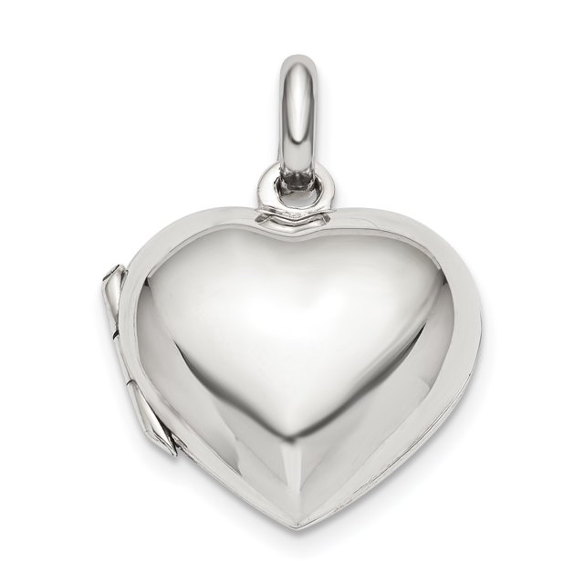 925 Sterling Silver Heart Locket Pendant Charm