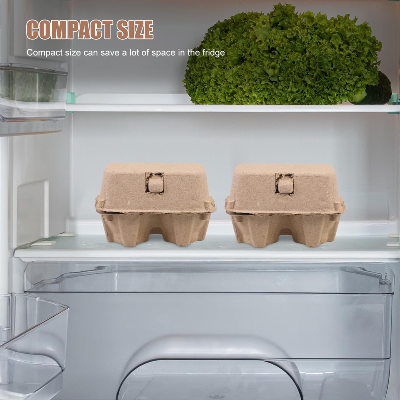 RVKXHD 25 Pcs 2 Count Egg Cartons Bulk, Natural Paper Pulp Chicken Egg Storage Containers Holder for Kitchen Supermarkets Farm Market Display