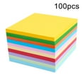 thumbnail image 1 of HLONK 100Pcs Square Origami Paper Double Sided Coloured DIY Folded Papercraft Tool, 1 of 7