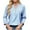 Light Blue 3/4 Sleeve Tops for Women, variant on BSDJILFG Womens 3/4 Sleeve Summer Tops Button Up Dressy Casual Blouse V-Neck Pullover Shirts with Pockets