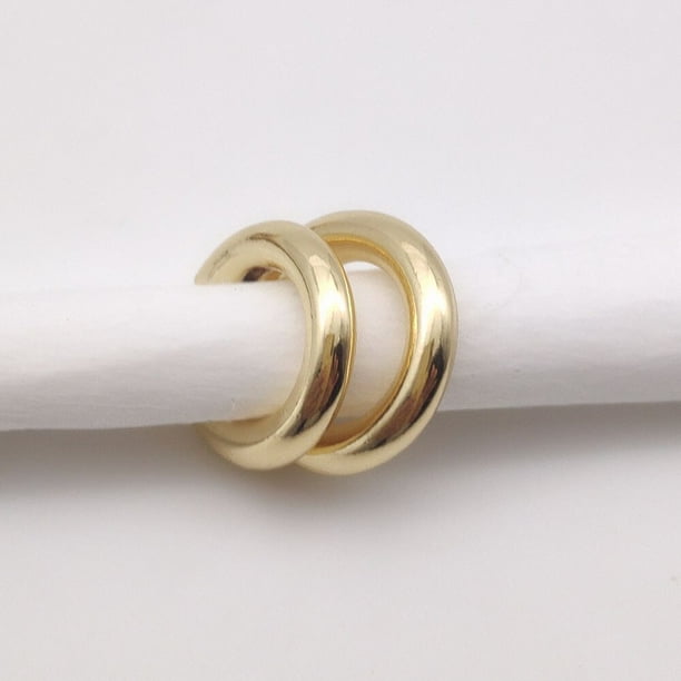 Piercing falso único de Metal para mujer, Clips de oreja asimétricos, Clip de oreja redondo para cartílago, joyería de moda, regalo de Navidad