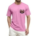 thumbnail image 3 of NAMTYQX Graphic Tees Men Graphic Lightweight Bohemian Plus Size Baggy Soft Crewneck Casual Cozy Short Sleeve Mens T-Shirts Pink Size S, 3 of 5