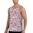 thumbnail image 2 of Xecao Birds Flowers Men's Tank Top Workout Quick Dry Sleeveless Gym Jogging Muscle Shirts Summer Swim Beach Tops, 2 of 9