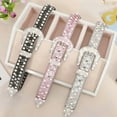 JASGOOD Women's Rhinestone Belts Fashion Western Crystal Studded Design Leather Belt for Dress
