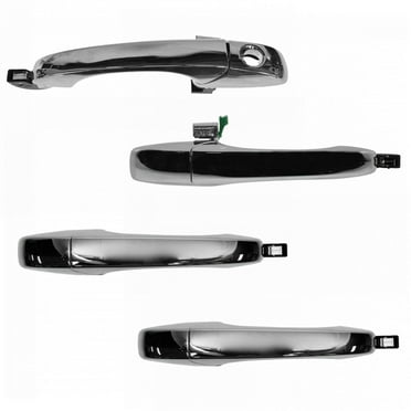 TRQ Front & Rear Exterior Door Handle Set with LH Lock Chrome for Chrysler Dodge DHA65781