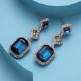thumbnail image 2 of PERITANG Women Long Geometric Square Earrings Fashion Crystal Earrings Studs Drops Jewelry, 2 of 4