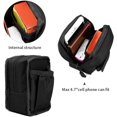 thumbnail image 4 of Bolsa táctica militar para cinturón Molle, bolsa para teléfono, mini bolsa multifunción para senderismo, camping, senderismo, deportes, excursiones, color negro JAMW Sencillez, 4 of 5