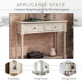 thumbnail image 6 of Tcbosik Farmhouse Console Table with 2 Drawers for Entryway, Rustic Sofa Table with Open Storage Shelf, Hallway Table for Bedroom & Living Room, Retro Gray, 6 of 10