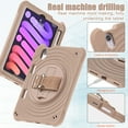thumbnail image 5 of for iPad Mini 7th Gen 8.3" 2024 Case, Durable Sturdy Protection Case with Rotation Stand, Portable Hand Strap and Shoulder Strap Pencil Holder, Case for iPad Mini 6th Gen 8.3" 2021, Latte, 5 of 16