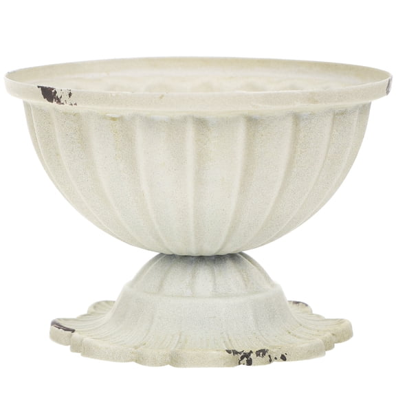 Flowerpot Iron Vase for Home Fresh Storage Pots Plants Dining Room Table Decor Office White