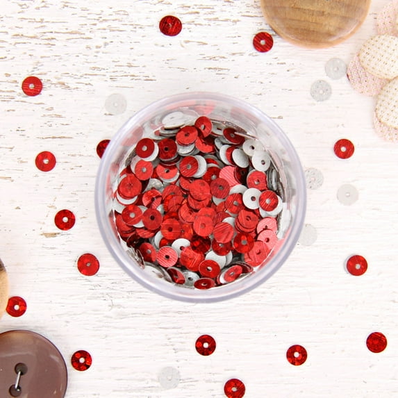 Threadart Hot Fix Loose Sequin - 6MM Red Hologram - 720 per pkg - Hotfix