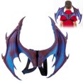 thumbnail image 2 of PU Telas Saludables Mardi Gras Wing, Dragon Wing Props, Adultos De Pascua Para Halloween Niños Mayores De 8 Años Fiesta De Juego De Rol ANGGREK Azul púrpura, 2 of 8