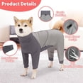 thumbnail image 4 of HQREA Dog Onesie After Spay Neuter Long Sleeve Dogs Recovery Body Suits for Female, 4 of 7